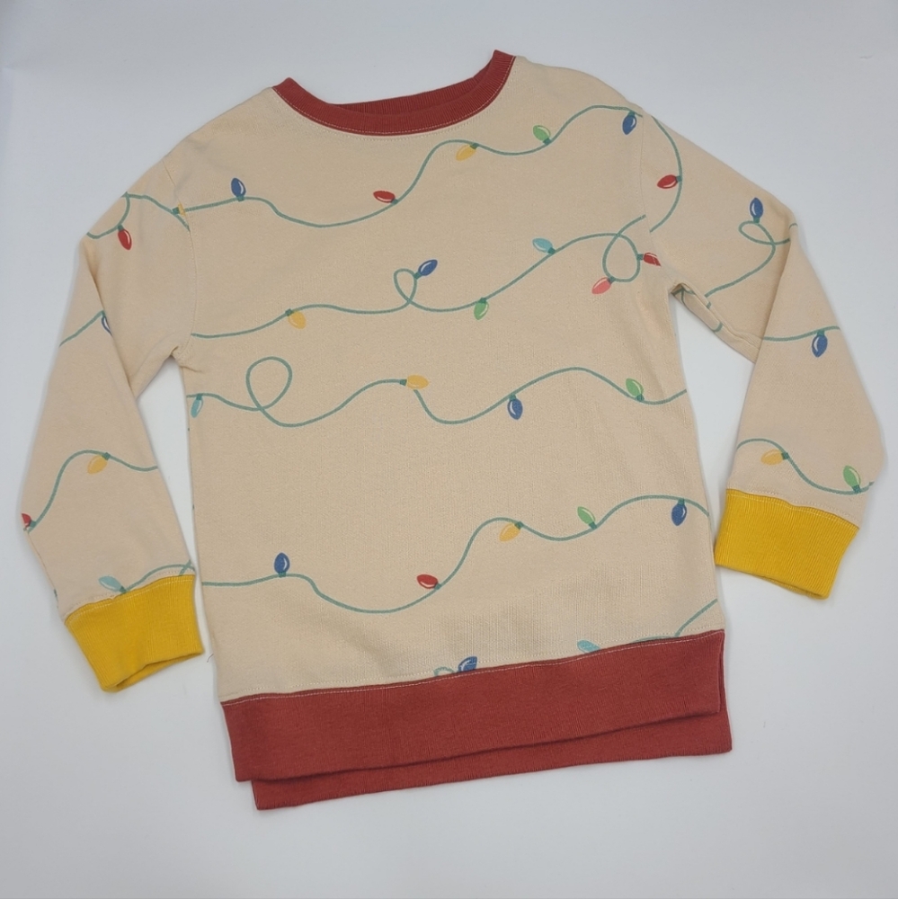 Dot Dot Smile Christmas lights sweatshirt size 7